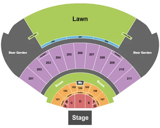 Mystic Lake Amphitheater Seating Chart
